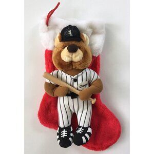 CHICAGO WHITE SOX Uniformed Plush Bear Baseball Bat MLB Christmas Stocking
